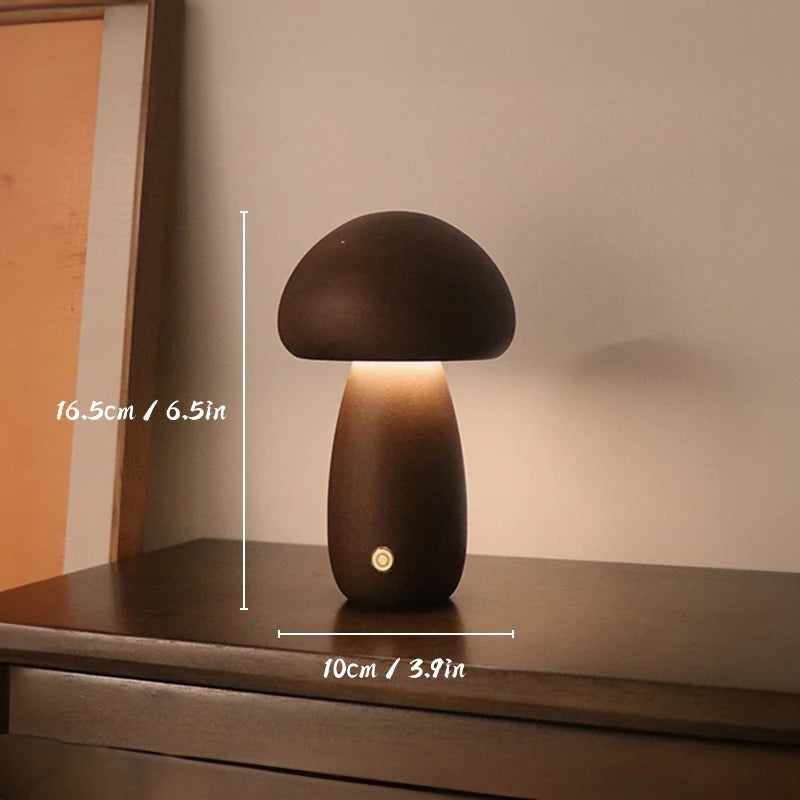 Wooden Mushrooms Night Light