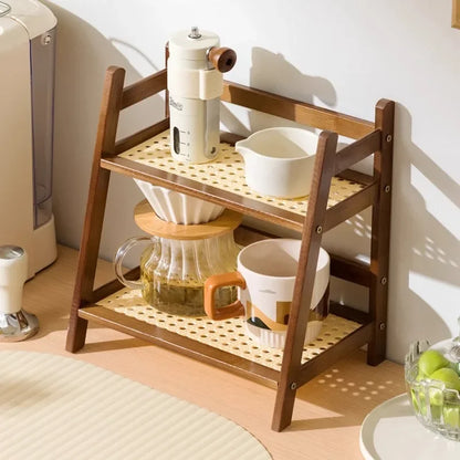 Tier Bamboo Countertop Organizer
