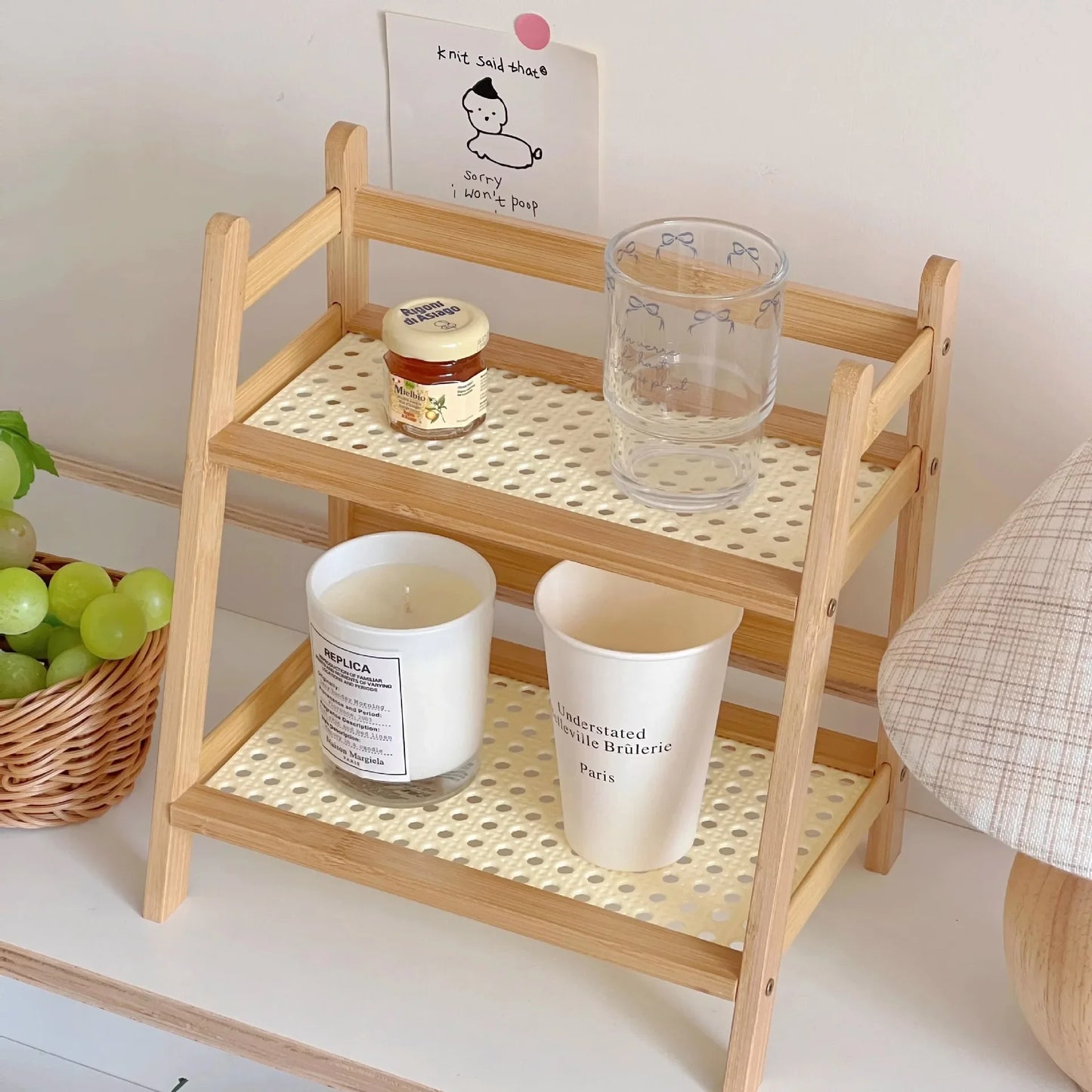 Tier Bamboo Countertop Organizer