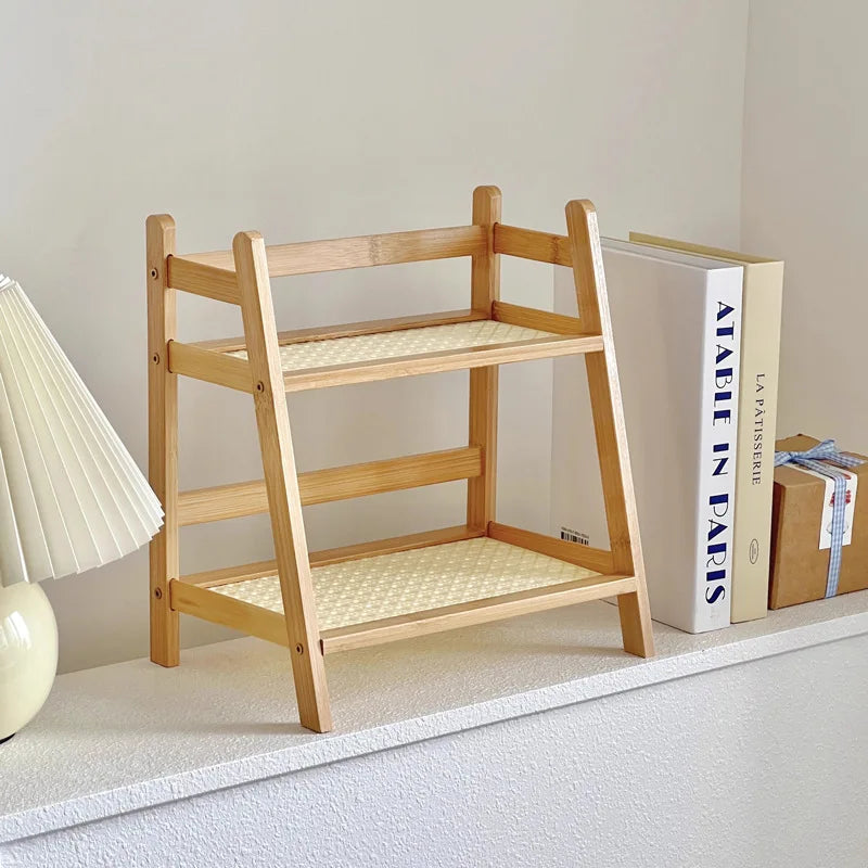 Tier Bamboo Countertop Organizer